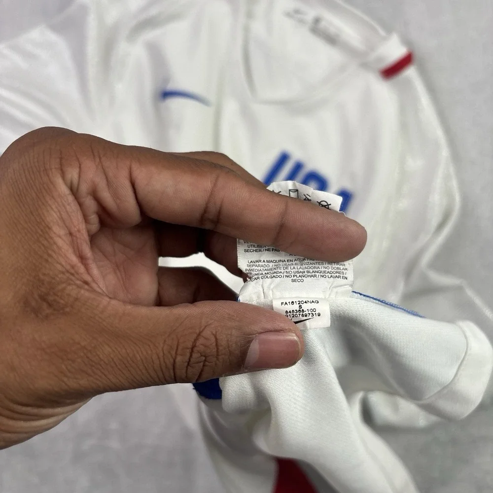 Nike Dri-Fit Stadium USA 2016 White Soccer Jersey Olympic Men's Small Stains